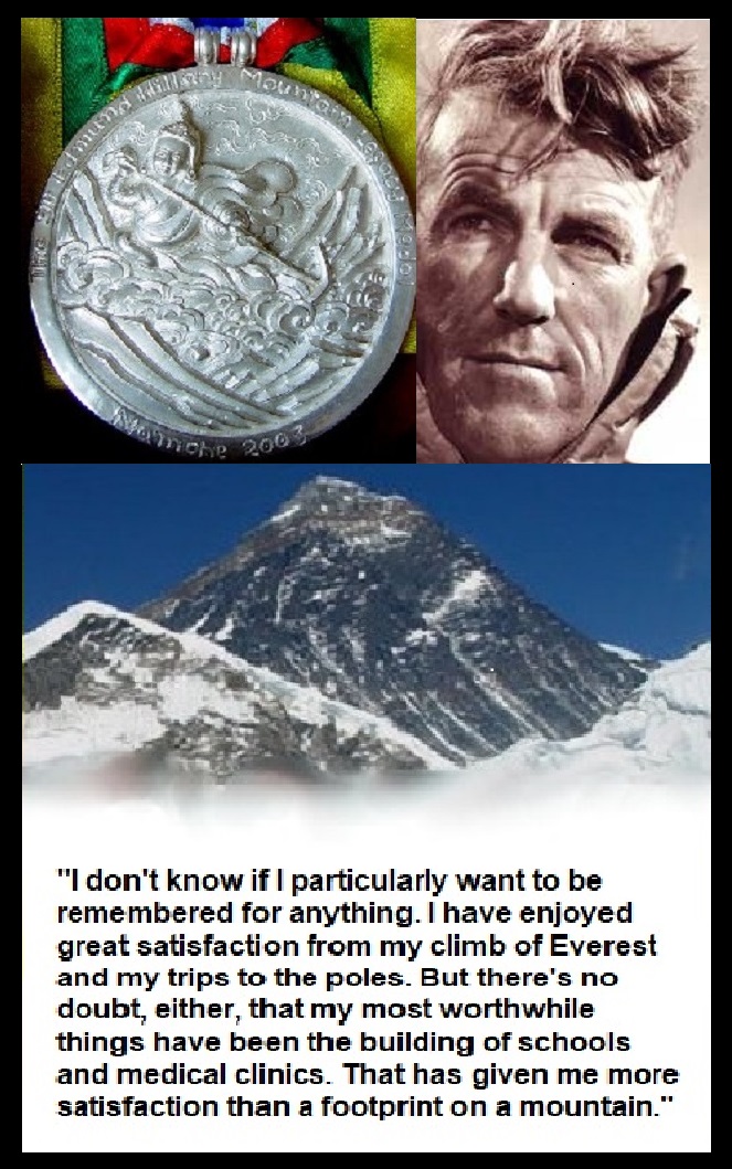 the sir edmund hillary mountain legacy medal